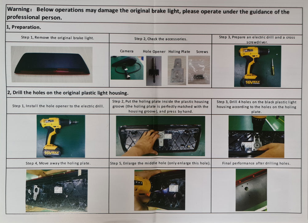 VW Volkswagen Crafter (2017+) Brake Light Reversing Camera kit with 5" Monitor Display - PM59BLJ