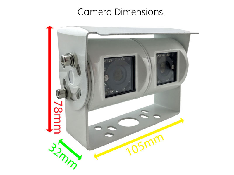 Twin-Lens Bracket Reversing & Driving Camera Kit with 7″ Dash Monitor – Sony CCD or 1080P High Definition Camera | PM63W