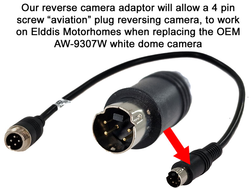 Elddis Motorhome Dome Reverse Camera Adaptor | Adaptor-P