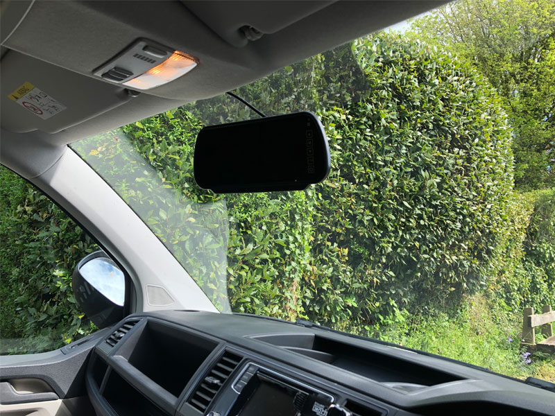 7" Mirror monitor display to fit swan neck brackets 2x 4 pin inputs | MON293B