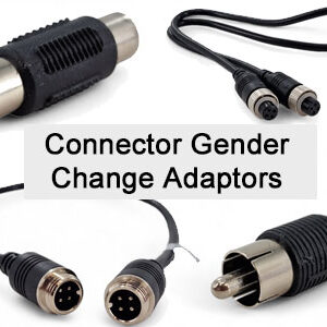 Gender changer adaptors for reversing cameras