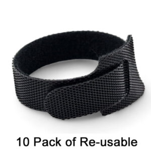 10x 150mm x 12mm Reusable Hook and Loop Cable Ties | ACC1333