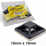 10x Black Cable Tie Adhesive Base | ACC1523