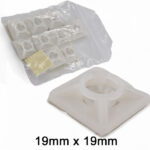 10x White Cable Tie Adhesive Base | ACC1524