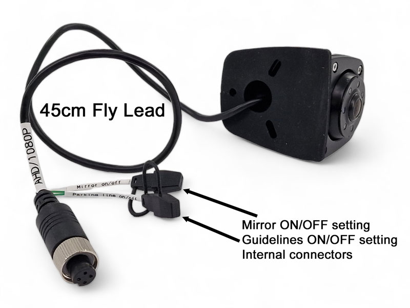 Black Small Side / Blind-Spot / Reversing Camera 1080P AHD - For AHD Displays