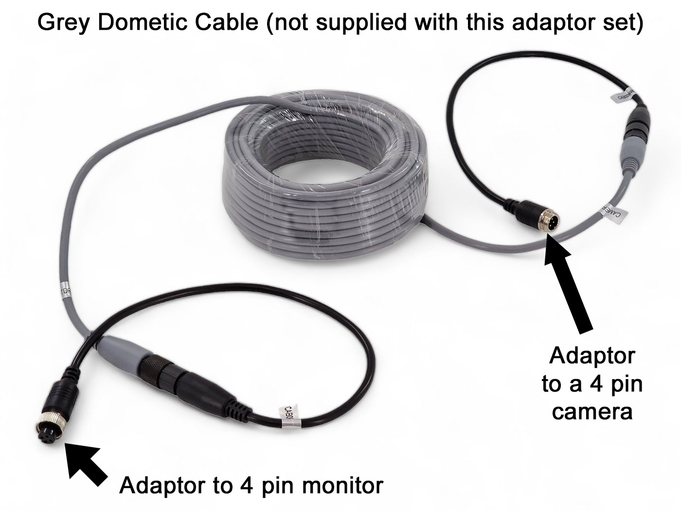 Waeco / Dometic / Baileys / Burstner Motorhome Pre-fitted Cable compatible adaptors 2010+ to Single 4 pin | CAB00W