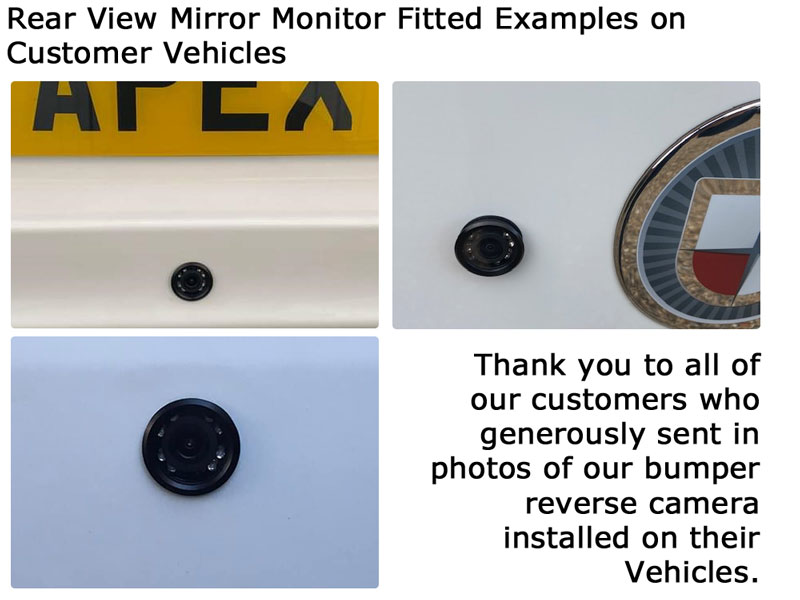 Bullet/Bumper Reversing Camera Kit with Mirror Monitor | PM34