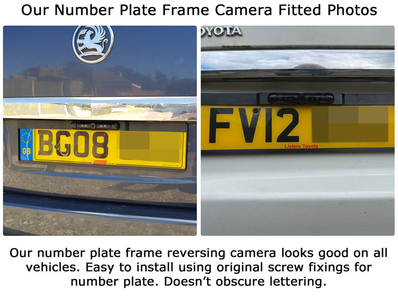 Numberplate Frame Reversing Camera System with Mirror Monitor (600TVL or 1080P AHD option) | PM35F