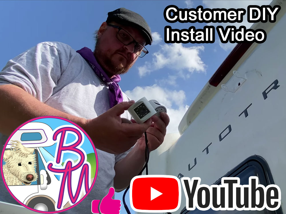 Bonjour Motorhome YouTube Fitting Video of our 5" Display with Twin Lens Reversing Camera System