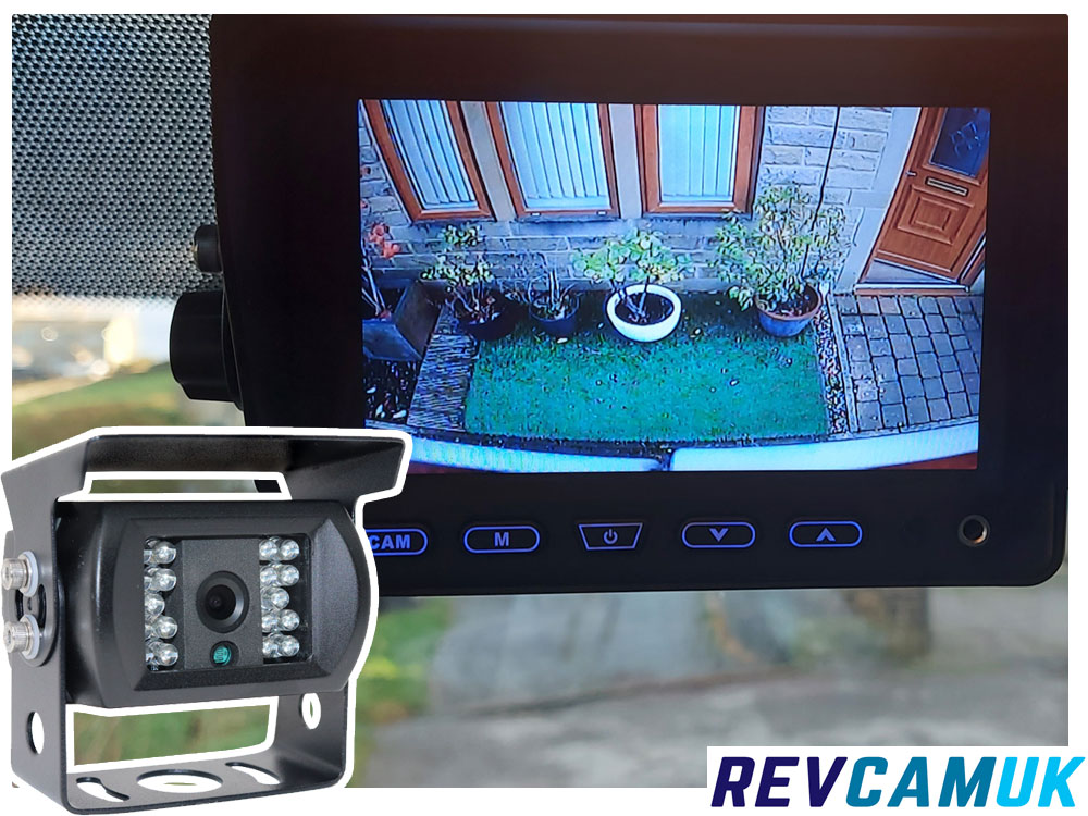 5" Dash Monitor + 2x Sony CCD Black Bracket Reversing Cameras Kit - PM52B