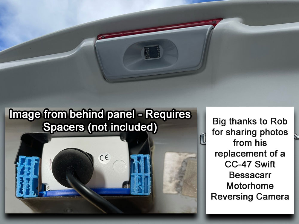 Compatible Bundle to Replace Faulty RV77/CC-47 Reversing Cameras on Swift/Autotrail/Bessacarr Motorhomes | CC47/RV77-Bundle1