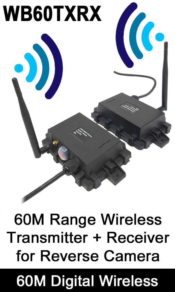 Digital Wireless Reversing Camera Bridge | Transmitter (TX) and Receiver (RX) | 60M Range | WB60TXRX