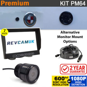 Bumper Bullet Reversing Camera Kit with 7″ Slimline Dash Monitor – Sony CCD or 1080P High Definition Camera | PM64