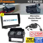 Twin-Lens Reversing & Driving Camera Kit with 7″ Dash Monitor – Sony CCD or 1080P High Definition Camera | PM63B