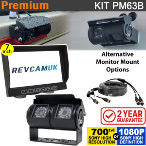 Twin-Lens Reversing & Driving Camera Kit with 7″ Dash Monitor – Sony CCD or 1080P High Definition Camera | PM63B