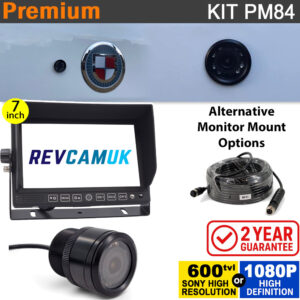 7" Heavy Duty Dash Screen + Sony (CCD or CMOS option) Bullet Bumper/Flush Reversing Camera Kit - PM84