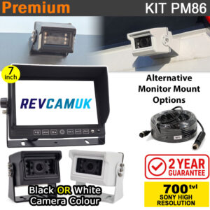 7" Heavy Duty Dash Display + Sony CCD Compact Bracket Reversing Camera Kit - PM86