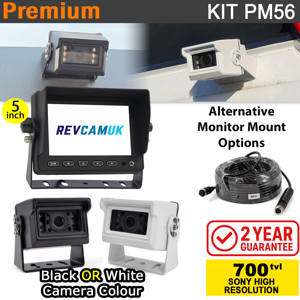 Compact Sony CCD Bracket Reversing Camera Kit with 5" Dash Monitor - PM56