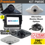 Diamond Pod Shaped Reversing Camera Kit with 5" Dash Monitor - PM59E
