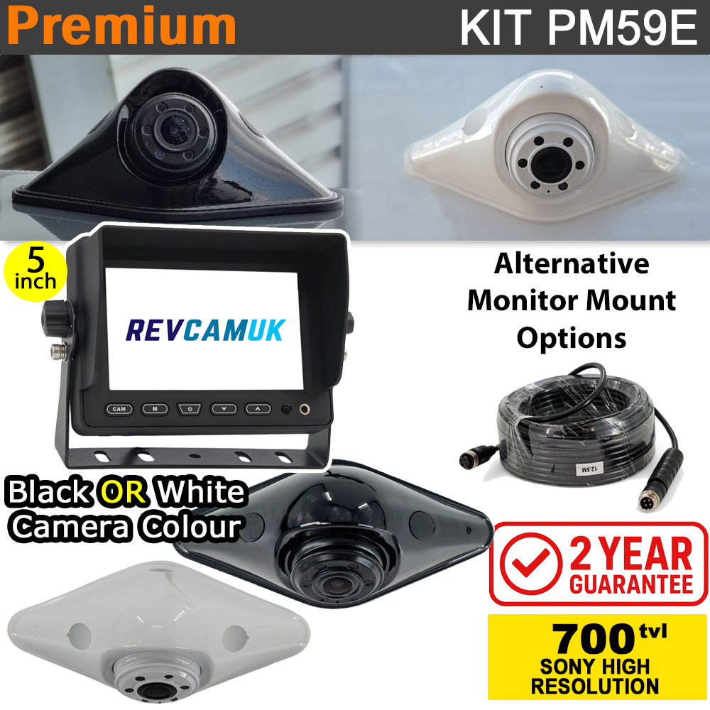 Diamond Pod Shaped Reversing Camera Kit with 5" Dash Monitor - PM59E