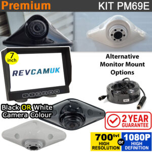 Black Diamond-Shape Reversing Camera Kit with 7″ Stand Monitor | PM69E