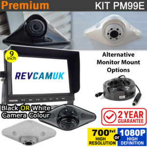PM99E: Premium Reversing Camera Kit - 9" Dash Screen + "diamond" Shape Reversing Camera Kit