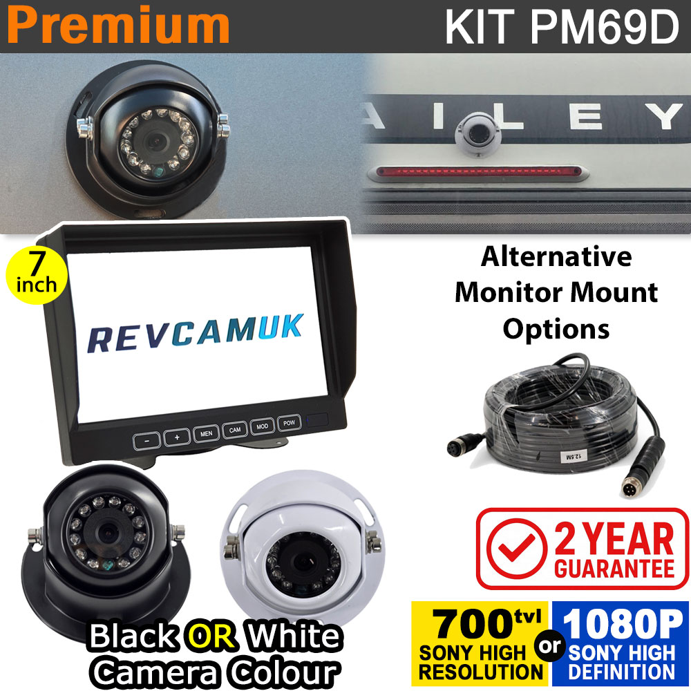 Dome Reversing Camera Kit with 7″ Dash Monitor – Sony CCD or 1080P High Definition Camera | PM69D