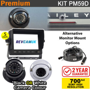 Sony CCD Dome Reversing Camera Kit with 5" Dash Monitor - PM59D