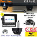 Pole/Bolt Number Plate Reversing Camera Kit with 5" Dash Monitor - PM55J