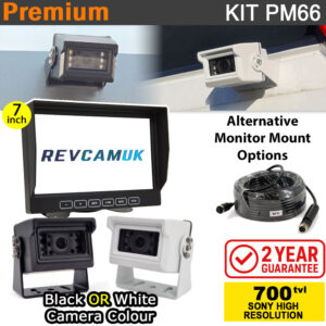Compact Bracket Reversing Camera Kit with 7″ Dash Monitor – Sony CCD High Resolution Camera | PM66
