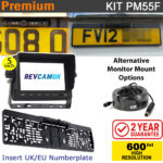 Number Plate Frame Reversing Camera Kit with 5" Dash Monitor - PM55F