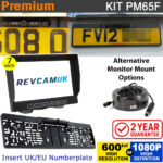 Number Plate Frame Reversing Camera Kit with 7″ Dash Monitor – 600TVL or 1080P High Definition Camera | PM65F