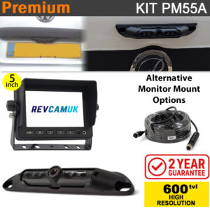 Number Plate Reverse Parking Camera Kit with 5" Dash Monitor - PM55A