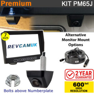Bolt-on Numberplate Reversing Camera Kit with 7″ Dash Monitor | PM65J