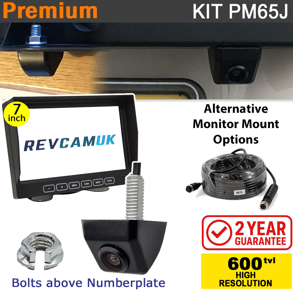 Bolt-on Numberplate Reversing Camera Kit with 7″ Dash Monitor | PM65J