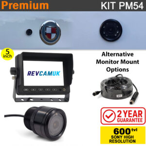 Flush Fit Bumper/Bullet Reversing Camera Kit with 5" Dash Monitor - PM54