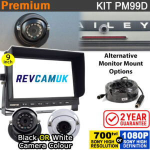 Premium Reversing Camera Kit - 9" Dash Screen + Sony CCD (or optional Sony AHD) Dome Camera PM99D