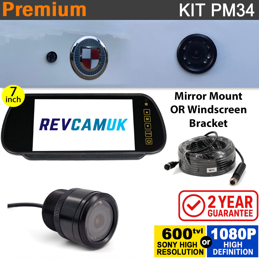 Bullet/Bumper Reversing Camera Kit with Mirror Monitor | PM34
