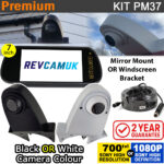 Roof Mount Overhang Reversing Camera Kit with Mirror Monitor - PM37