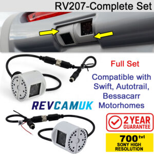 RV207 compatible adaptor + driving/reversing camera bundle | CAB99M+MCh2+CAM222W-120+45