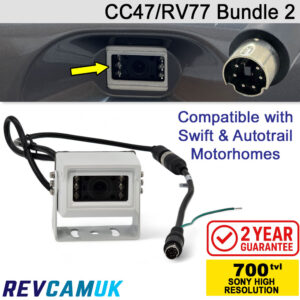 Compatible Bundle to Replace Faulty RV77/CC-47 Reversing Cameras on Swift/Autotrail/Bessacarr Motorhomes | CC47/RV77-Bundle2