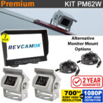 Dual Reversing Camera Kit for Horseboxes, Agriculture & Plant with 7″ Dash Monitor – Sony CCD or 1080P High Definition | PM62W