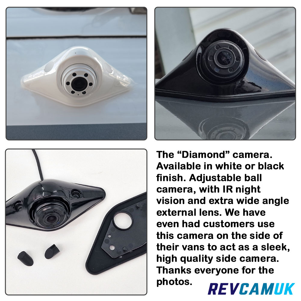 "Diamond" Shape Reverse Camera Kit with Mirror Monitor - PM39E