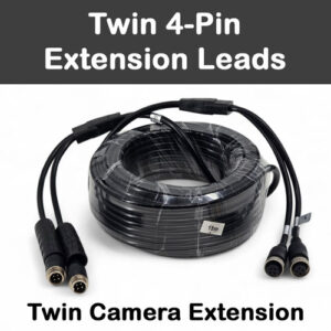 Twin Channel 4 Pin Cables for reversing and rear view cameras