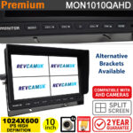 10" split screen monitor (Quad) display for AHD reversing camera / side cameras | MON1010QAHD