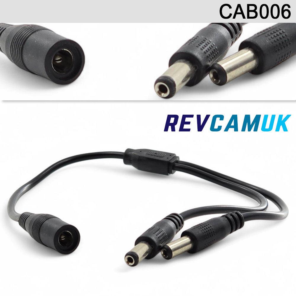 2 Way 2.1mm/5.5mm DC Splitter Cable | CAB006