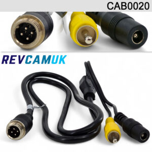 4 Pin (Male) to RCA/Phono reverse camera adaptor cable | CAB0020