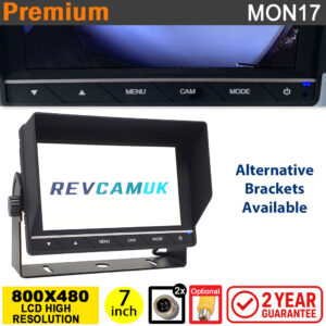 7" monitor display for rear camera - 2x 4 pin inputs | MON17