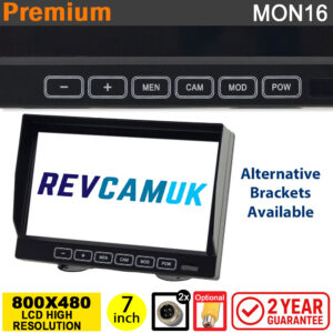 7" Monitor display for reversing camera - 2x 4 pin inputs | MON790/MON16