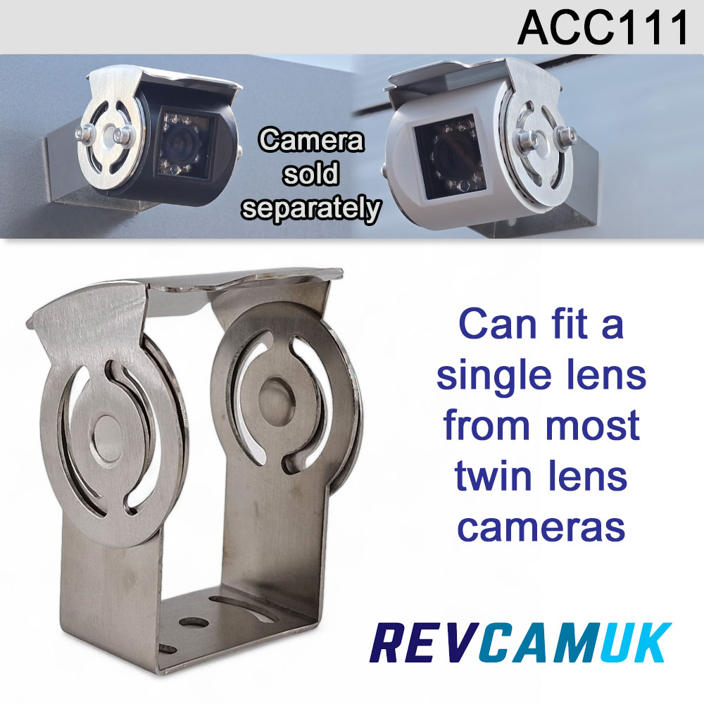 Polished Stainless Steel Bracket to fit a single unit from a twin lens camera | ACC111